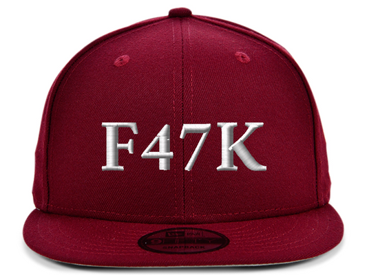 F47K - New Era Custom 9FIFTY - Cardinal Red - White - Adjustable