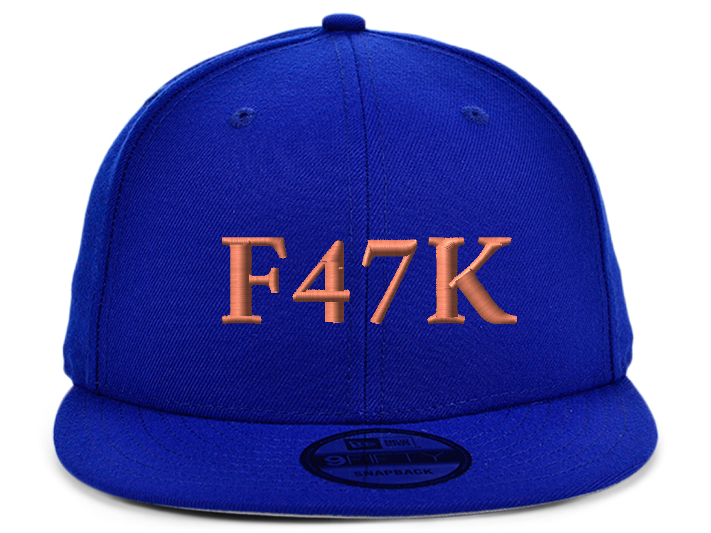 F47K - New Era Custom 9FIFTY - Royal Blue - Orange - Adjustable